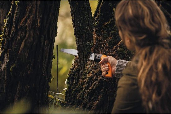 Handzaag voor jong hout - bladlengte 33 cm - roestvrij staal - zwart/oranje SW84 1001620 garden saw hand van Fiskars — afbeelding 4