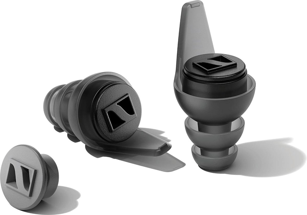 Goedkoopste Herbruikbare gehoorbescherming met 2 verwisselbare filters - Hoogwaardig geluid op veilig volume - Zwart - SoundProtex-oordoppen Earplugs
