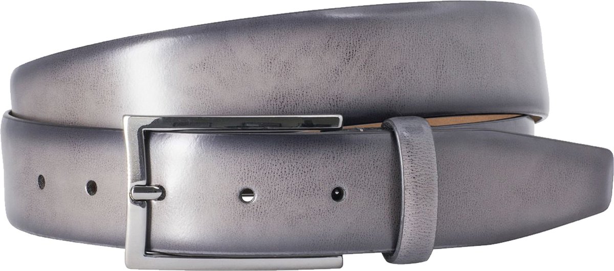 LINDENMANN leren heren riem - grijs