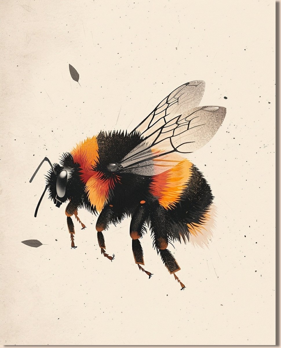 10x Dieren geboortekaartje met hommel voor Jongen of Meisje | A4 formaat (21x29.7 cm) | Wenskaart Geboorte