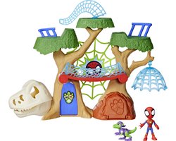 Marvel Spidey and His Amazing Friends - DinoWebs Boomhut - Speelset - Inclusief Spidey en Goblin Raptor Actiefiguur
