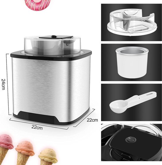 IJsmaker - IJsmachine voor thuis - IJsmachine - IJsmachine zelfvriezend - IJsmachine zelf vriezend - IJs machine - Zelfvriezende ijsmachine - Zelfvriezende ijsmachine voor thuis! — afbeelding 3