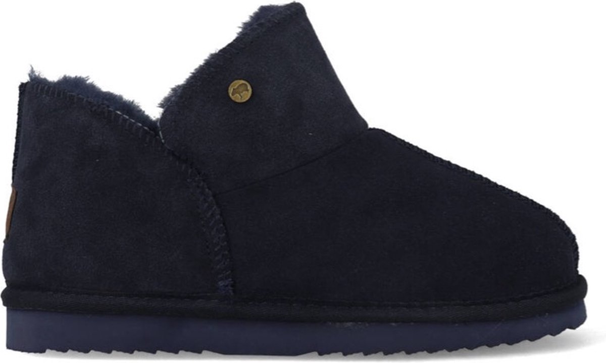 Warmbat Willow Suede Dames Sloffen - Donker Marineblauw