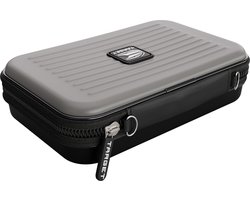 Target Darts Takoma XL Dartkoffer Grijs - Luxe Etui voor 6 Volledig Gemonteerde Darts - Fluwelen Binnenzijde - Duurzaam EVA Materiaal met 2 Ritsvakken voor Accessoires - 19x13x5cm