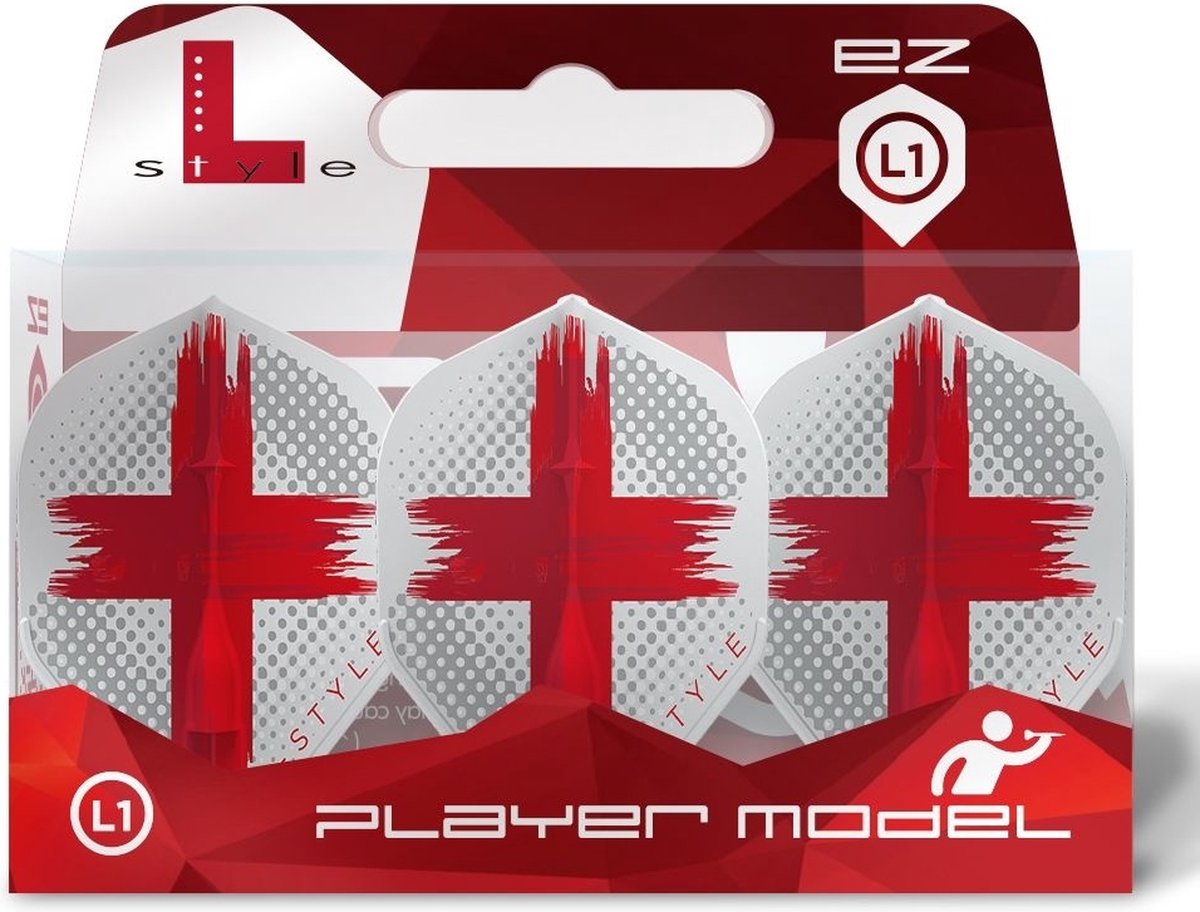 L-Style Champagne Flight EZ L1 Standard David Evans V2 White - Dart Flights