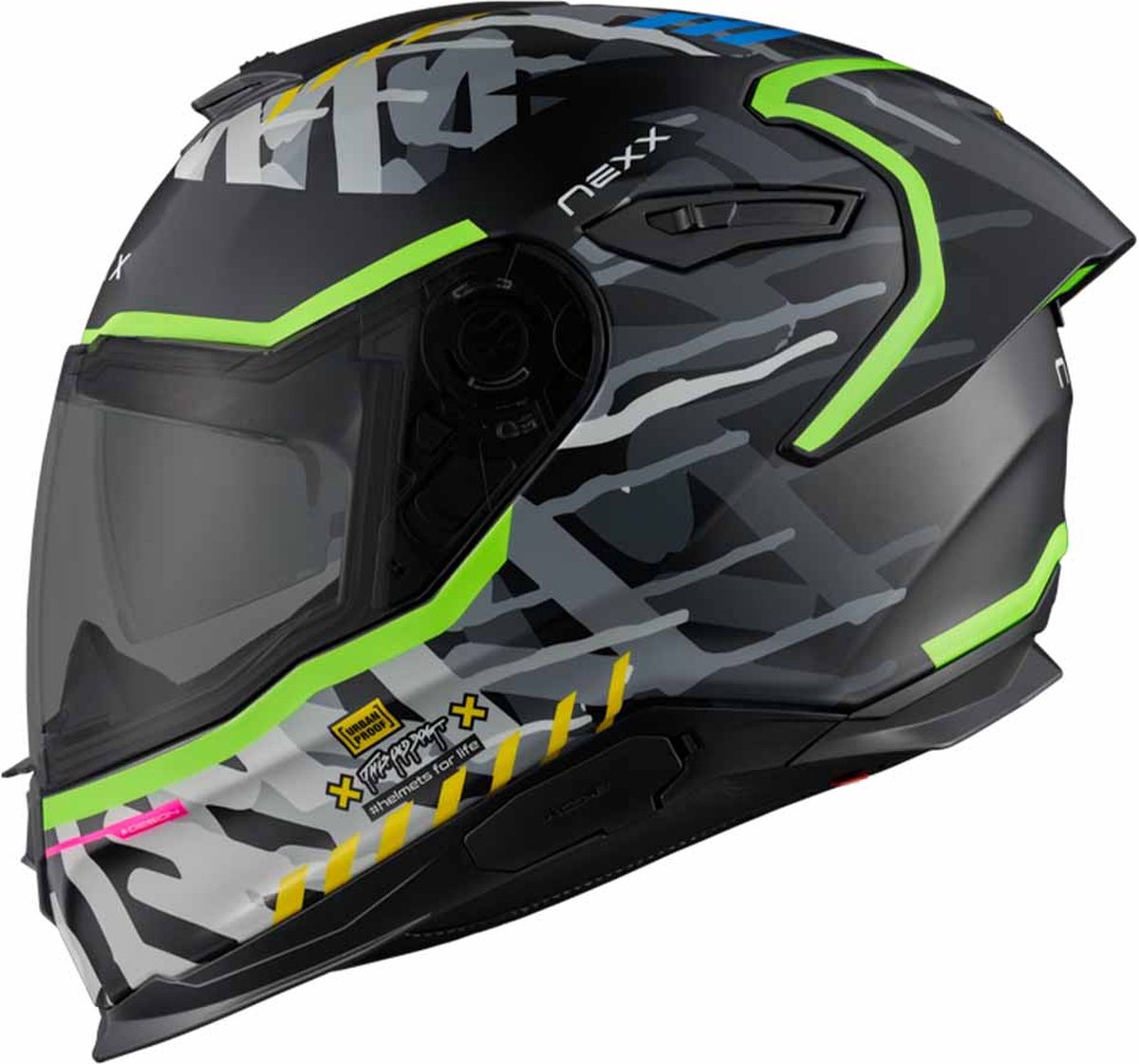 Nexx Y.100R Urbangram Black Mt M - Maat M - Helm
