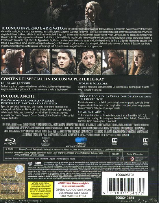 Warner Home Video Game of Thrones Season 7 Bluray Tsjechisch,