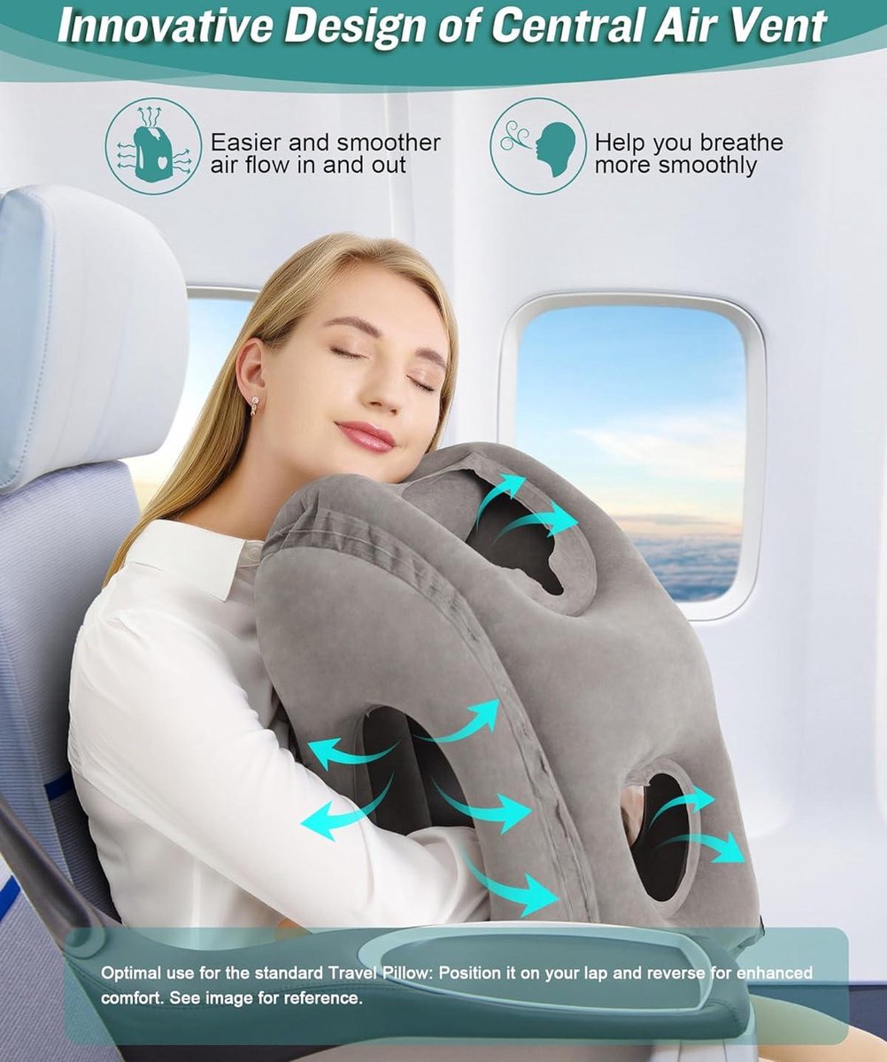Memory Foam Reiskussen - U-Vormig Nekkussen Voor Vliegtuig