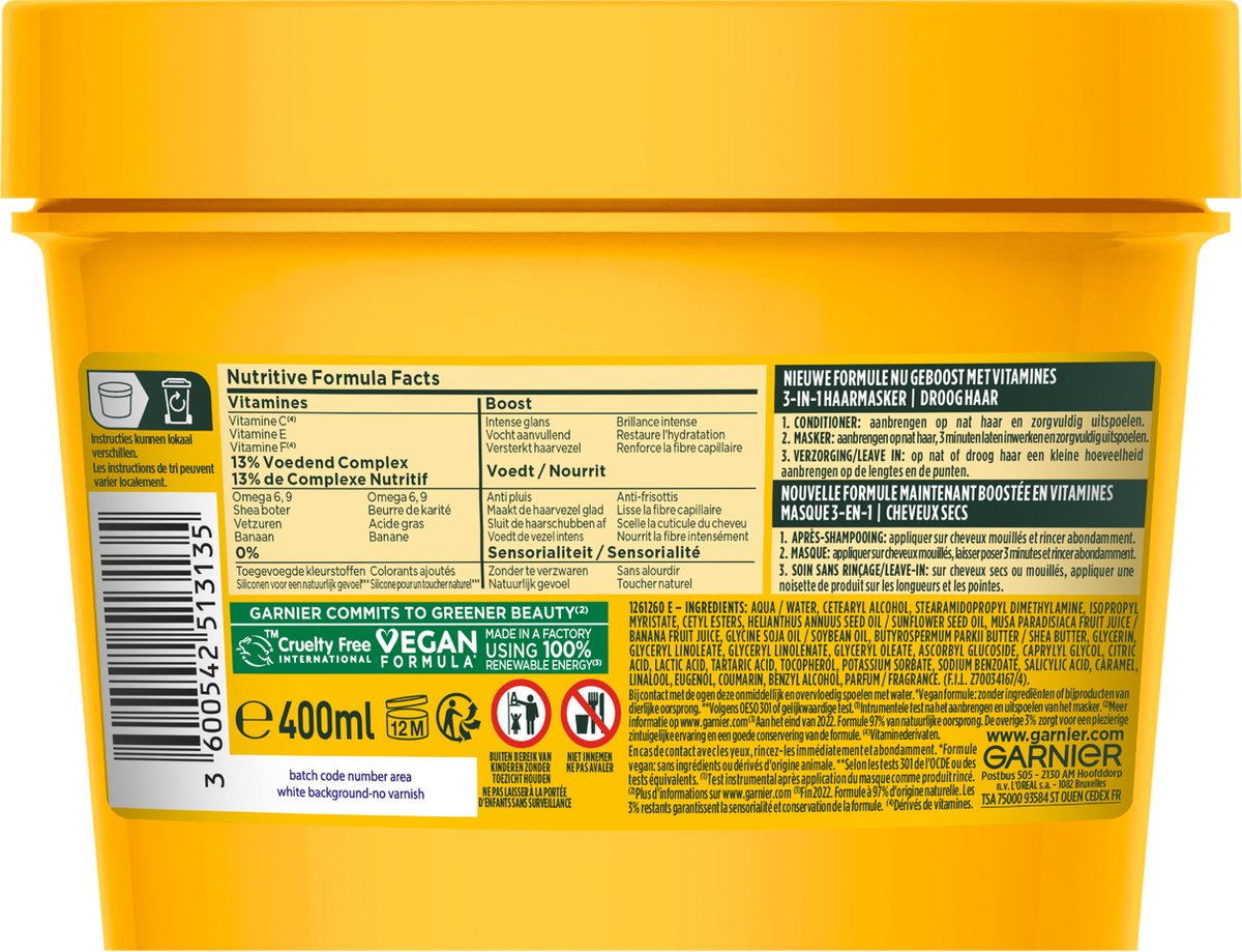 Garnier Fructis Hair Food Banana Conditioner thumbnail 3
