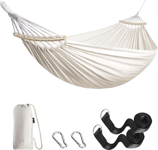 Hangmat Santa Barbara met franjes - comfortabele outdoor hangmat voor in de tuin
