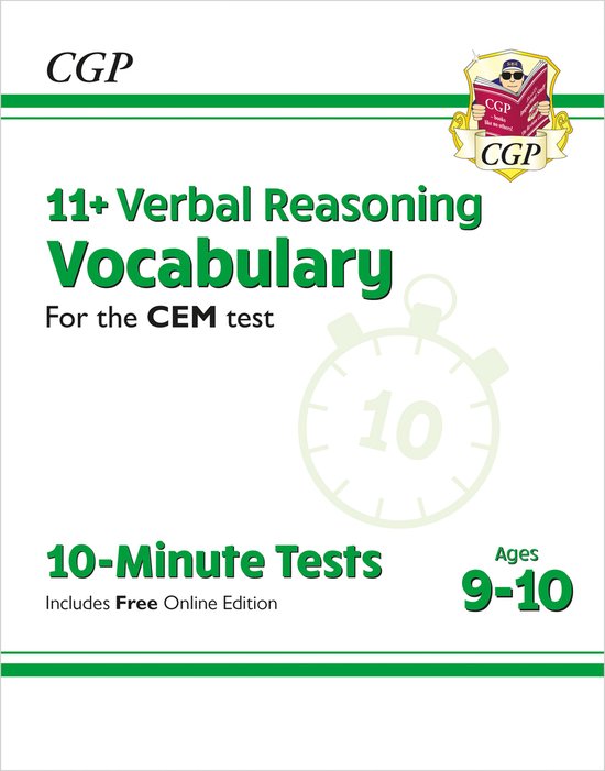 New 11+ CEM 10-Minute Tests: Verbal Reasoning Vocabulary - A ... - cover