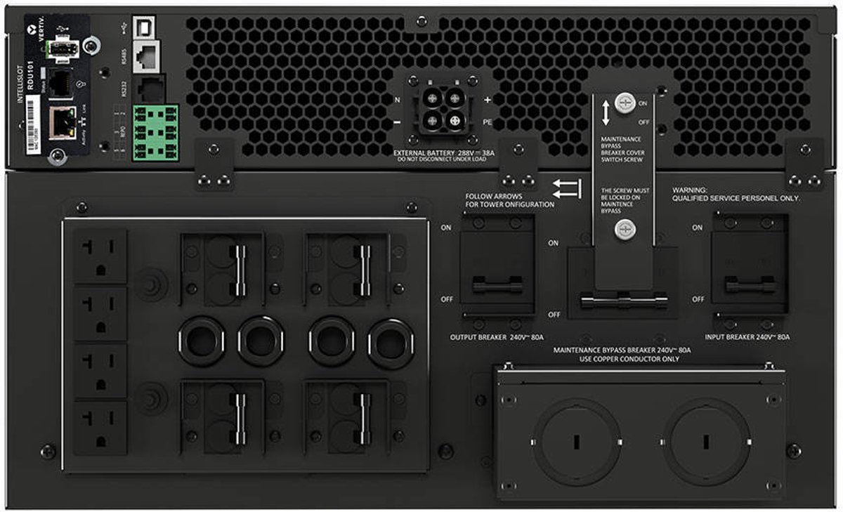 Vertiv Liebert GXT5-8000IRT5UXLE UPS Dubbele conversie (online) 8 kVA 8000 W 8 AC-uitgang(en)
