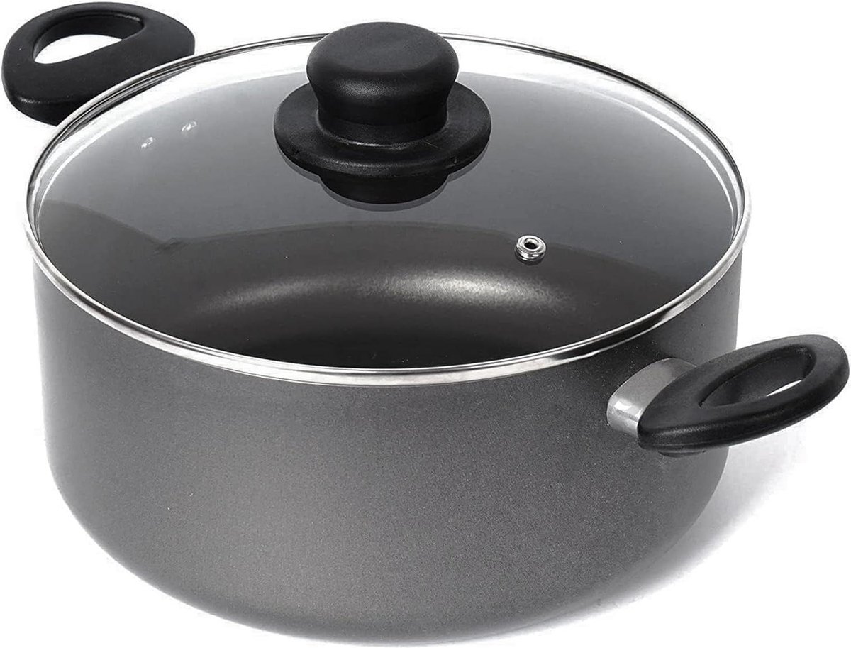 Couvercle Universel En Verre Trempé Pour Casserole Et Poêle - 26 Cm - Rebord Silicone Anti-éclaboussures