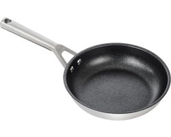20-cm ZEROSTICK roestvrijstalen braadpan | antiaanbaklaag | inductie vaatwasmachinebestendig | zilver