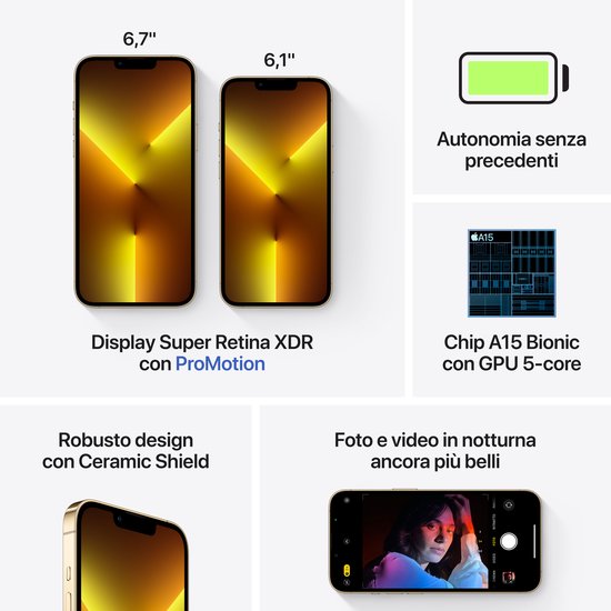 Apple iPhone 13 Pro Max - 128GB - Goud | bol