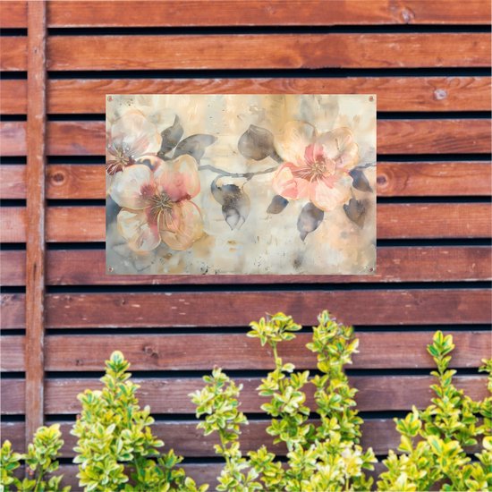 Bloemen posters - Natuur poster - Tuinposter Bladeren - Tuinposter - Tuinaccesoires voor aan de muur - Tuindecoratie muurdecoratie tuinposter 60x40 cm