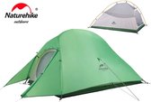 Naturehike Cloud Up 2 tent - 2 persoons tent - Lichtgewicht tent - Incl. grondzeil - Licht Groen - 210T 3000mm - Outdoor - Waterdicht - Hiking & Wandelen