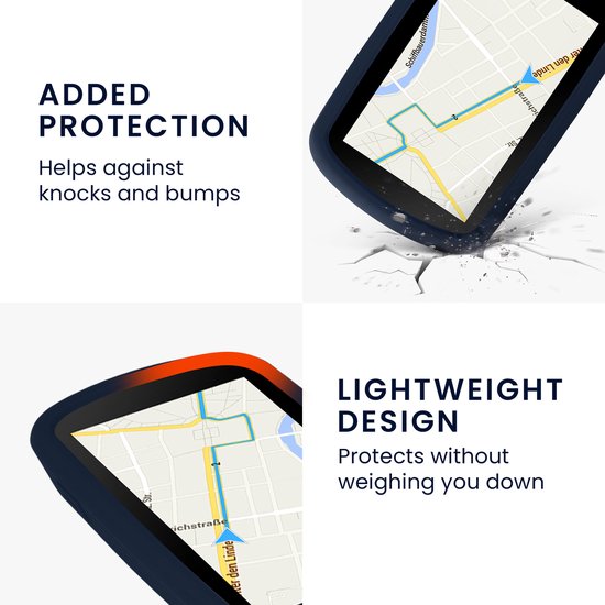 kwmobile hoes geschikt voor Garmin Edge Explore 2 - Siliconen beschermhoes voor fietsnavigatie - donkerblauw van kwmobile — afbeelding 5