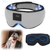 360° verduisterend slaapmasker met draadloze Bluetooth 5.2-hoofdtelefoon - comfortabel en verstelbaar 3D-ontwerp - witte ruis voor slapeloosheid - lang batterijgebruik voor reizen en dutjes
