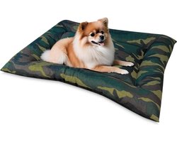 Comfortabele camouflagemat voor huisdieren - Duérmete Online - Omkeerbaar en wasbaar - Model Woof - Ideaal voor transport en thuis - Herstel - 90 x 65 cm fluffy dog ​​bed