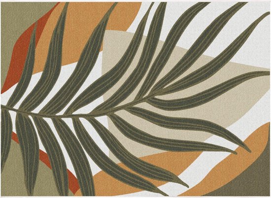 OZAIA Tapijt met tropische motieven voor binnen of buiten - 150 x 200 cm - Meerdere kleuren - FLORINA L 200 cm x H 0.6 cm x D 150 cm