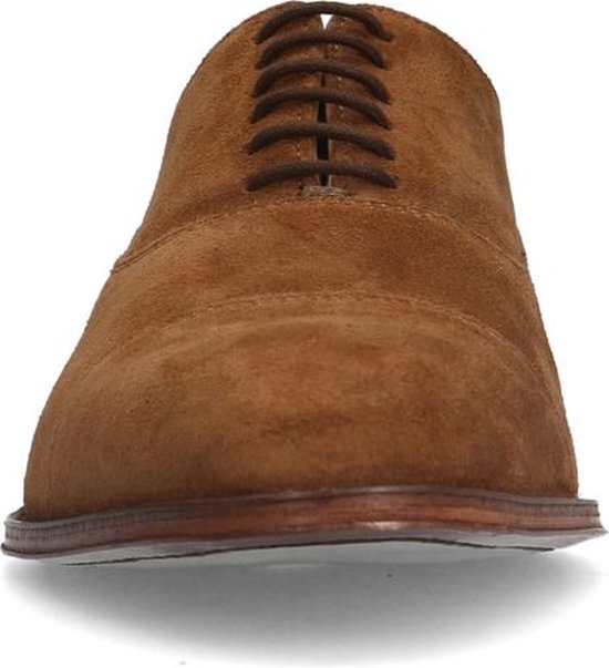 Van Lier - Homme - Chaussures à lacets en daim Cognac - Taille 42