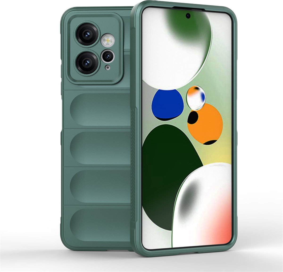 MobyDefend Hoesje - Geschikt voor Motorola Edge 50 Pro - TPU Gripcase - Groen