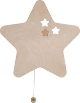 Baby's Only Houten wandlamp babykamer & kinderkamer - Ster - Wonder - Bruin - FSC-keurmerk - Duurzame ledverlichting - 25.000 branduren - Eenvoudig aan de muur te bevestigen