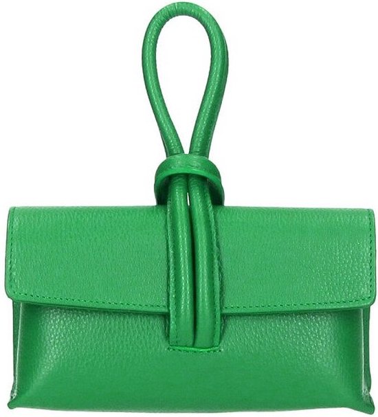 Groene Leren Handtas - Handtassen Schoudertassen - Italiaans Leder - Fashion Bags - Groen