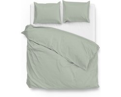 Zohome Dekbedovertrek Satinado - Effen Bedlinnen - 260x220 - Groen - Dekbedhoes van 100% Katoen-Satijn
