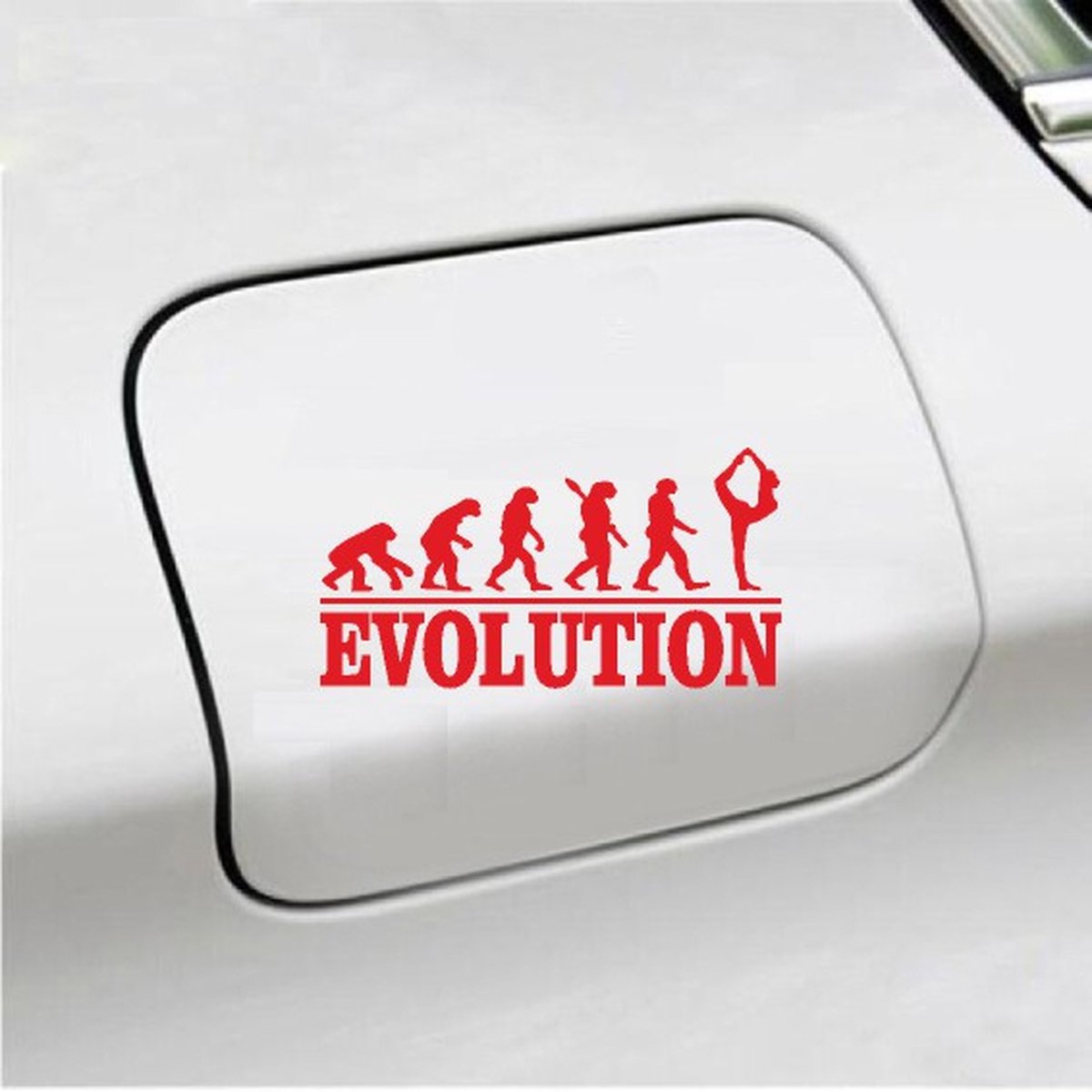 Bumpersticker - Evolution Ballet - 20x9.3 - Rood