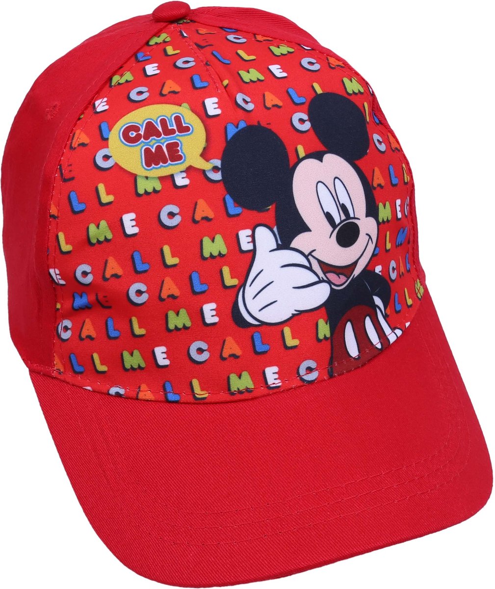 Rode pet met Mickey Mouse 52cm