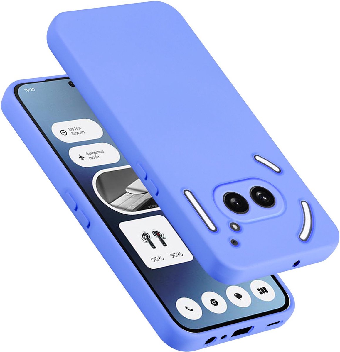 Cadorabo Hoesje geschikt voor Nothing Phone 2a in LIQUID LICHT PAARS - Beschermhoes gemaakt van flexibel TPU silicone Case Cover