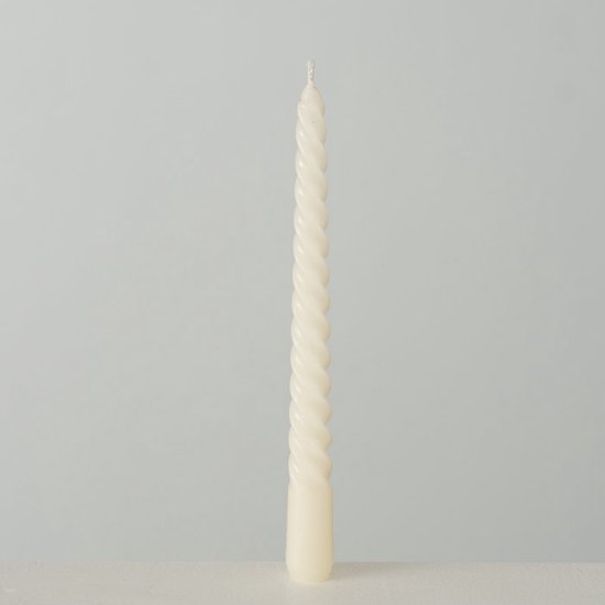 Boltze - bougie - 6set - Twist - Crème - 20x Ø6cm