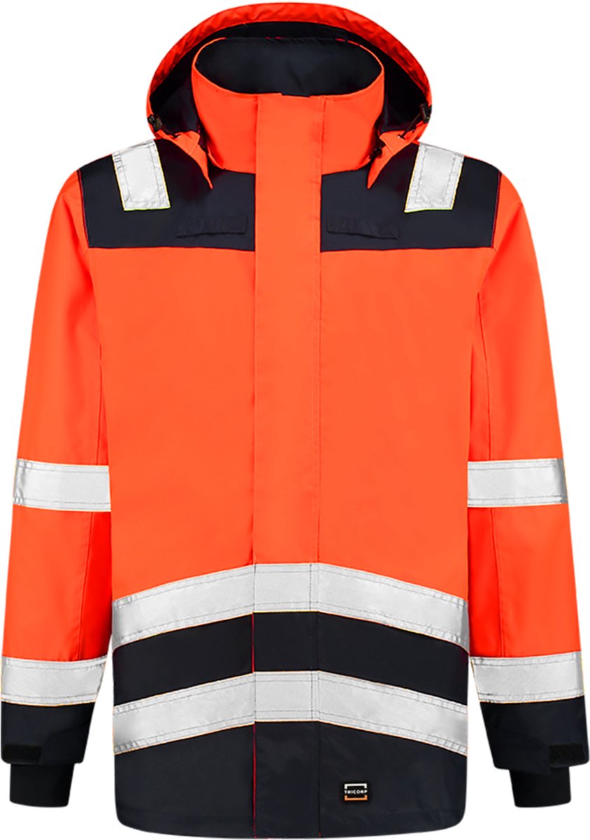Tricorp 403020 Parka High Vis Bicolor - Fluo Oranje/Inkt - 4XL