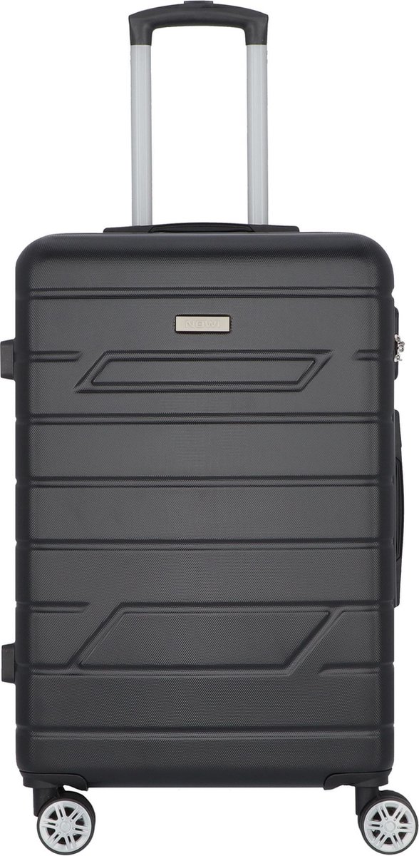 NOWI Bergamo 4 wielen Trolley 65 cm - Harde bagage - Combinatieslot - schwarz