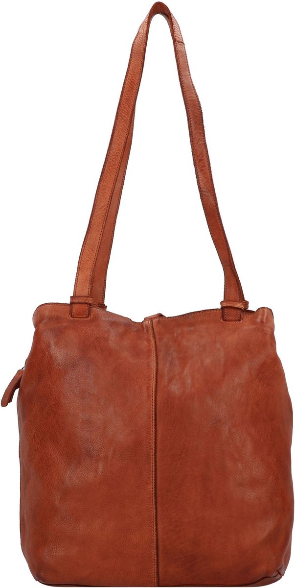 HAROLD'S Leren Schoudertas Submarine Shopper Twin Upend Cognac Bruine