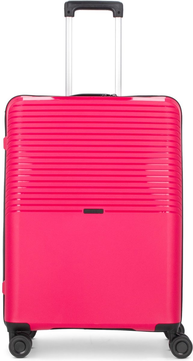 d & n Travel Line 4000 4-wielige trolley 66 cm - Harde bagage - TSA slot - pink
