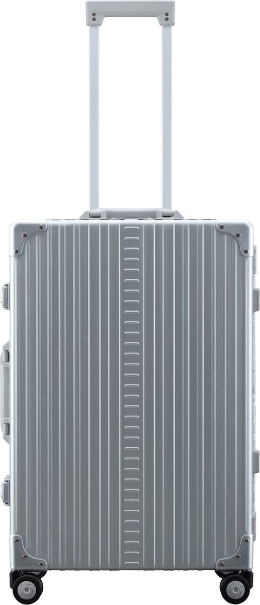 Aleon Traveler 4-wiel trolley 67 cm met kledingzak - Harde bagage - TSA slot - platinum