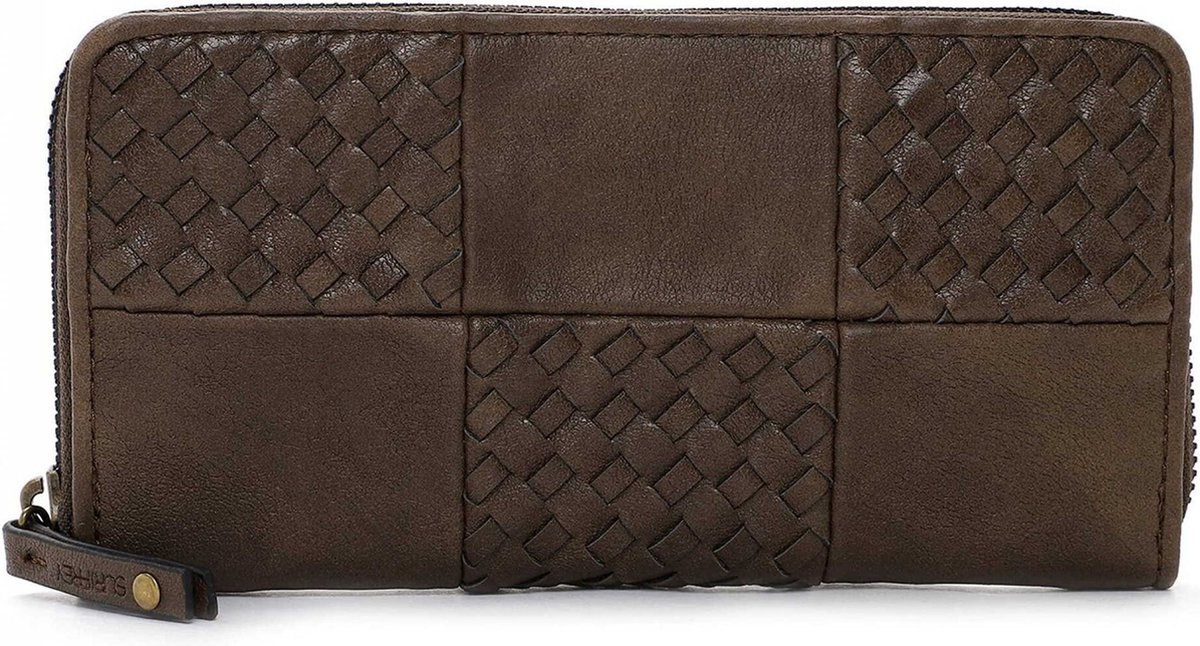 SURI FREY Portemonnee Bly Zip Around Wallet Mud Donkerbruin