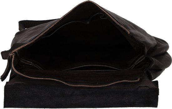 HAROLD'S Cuir Sac à épaule bandoulière Sac à épaule Submarine Shoulderbag Flap Black Noir