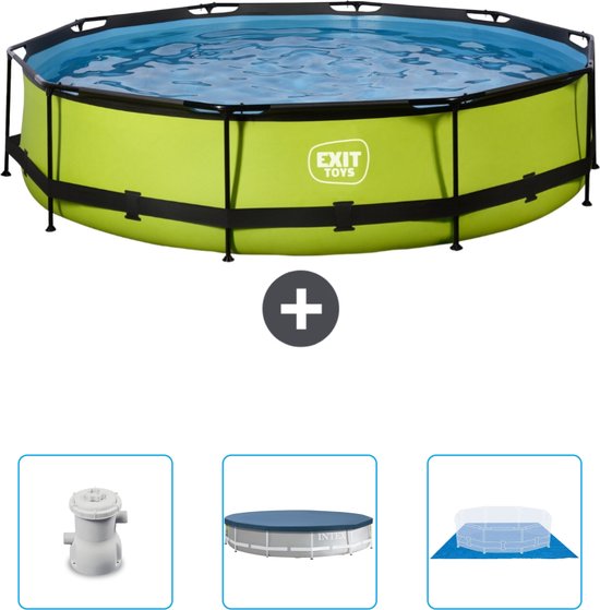 EXIT Zwembad - Rond Zwembad 360 x 76 cm - Incl. Pomp, Afdek ...