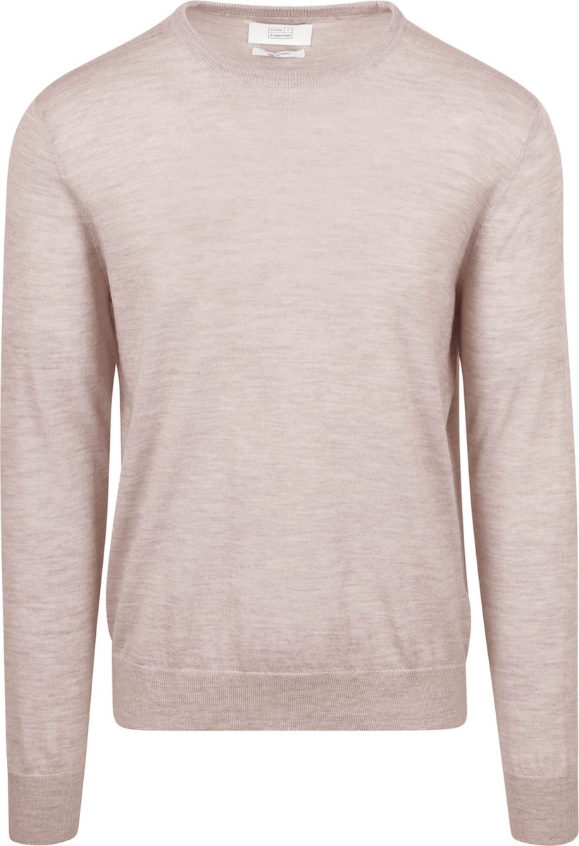King Essentials The John Pullover Merino Greige - Maat XL - Heren - Pullovers