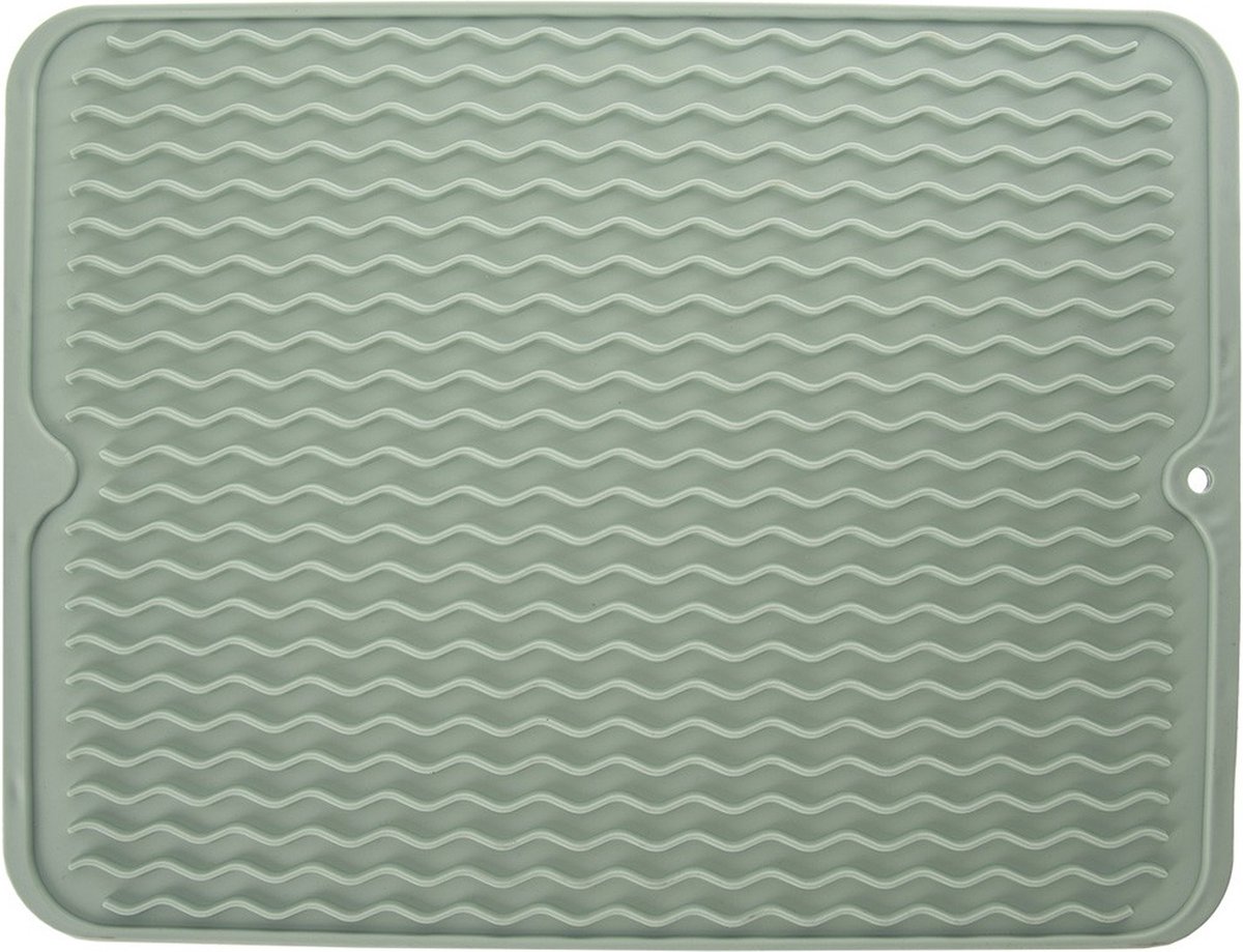 Goedkoopste Vaatdroogmat Rubber Groen 40x30,5 cm - Schotel Droogmat Droogmat voor Aanrecht