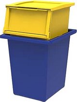 Ecobin 25+30 vuilnisbakkenset geel blauw - slagvast polypropyleen - 25 liter 30 liter