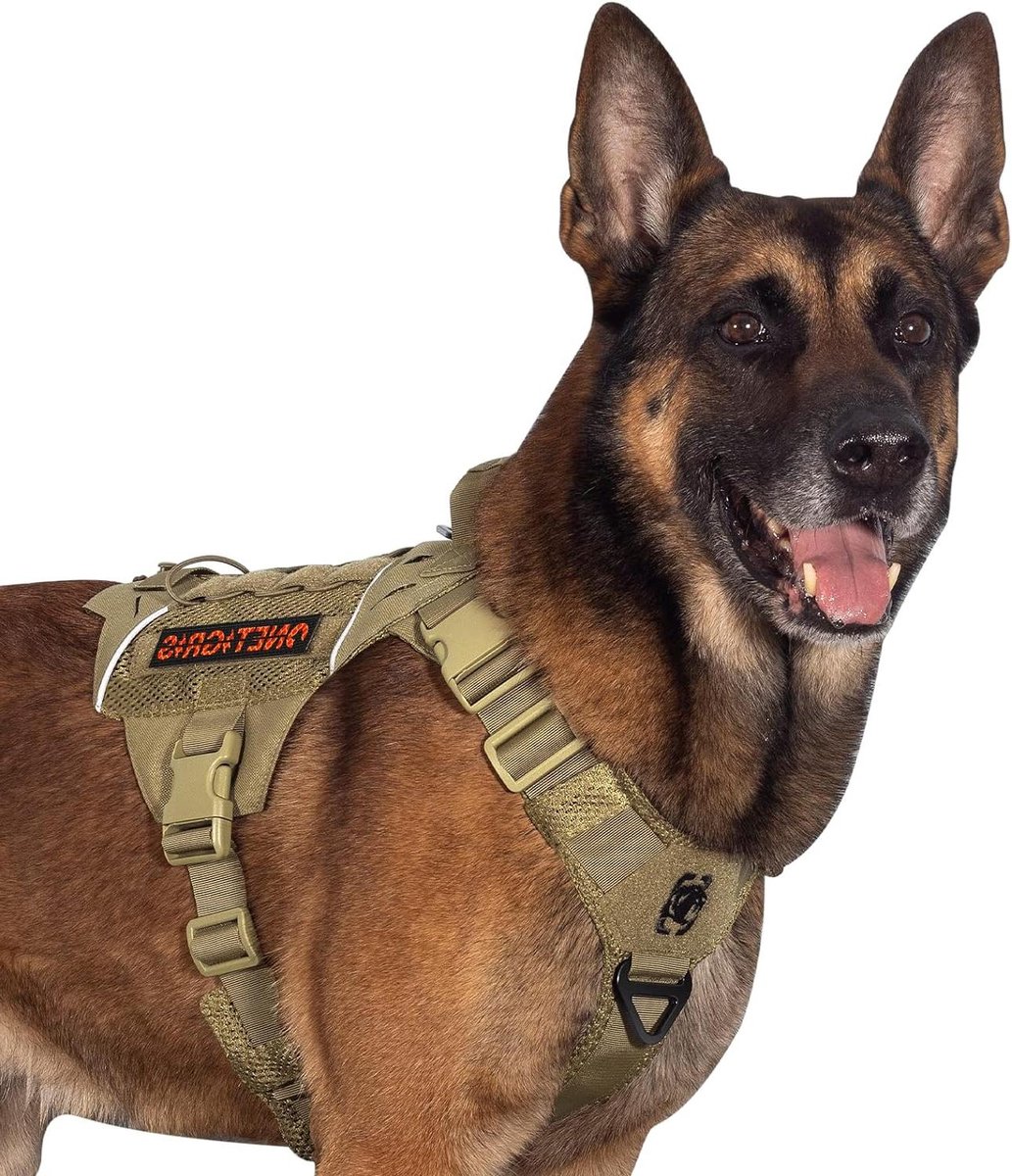 Commander Tactisch hondenharnas - Air Mesh borstharnas met handgreep en D-ringen - duurzaam nylon harnas voor honden met gopro dog