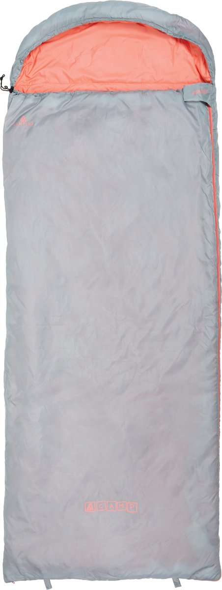 ACAMP FINLEY Lichtgewicht Deken Slaapzak met capuchon 220 x 85 cm GRIJS 850 Gram PFC-Vrij