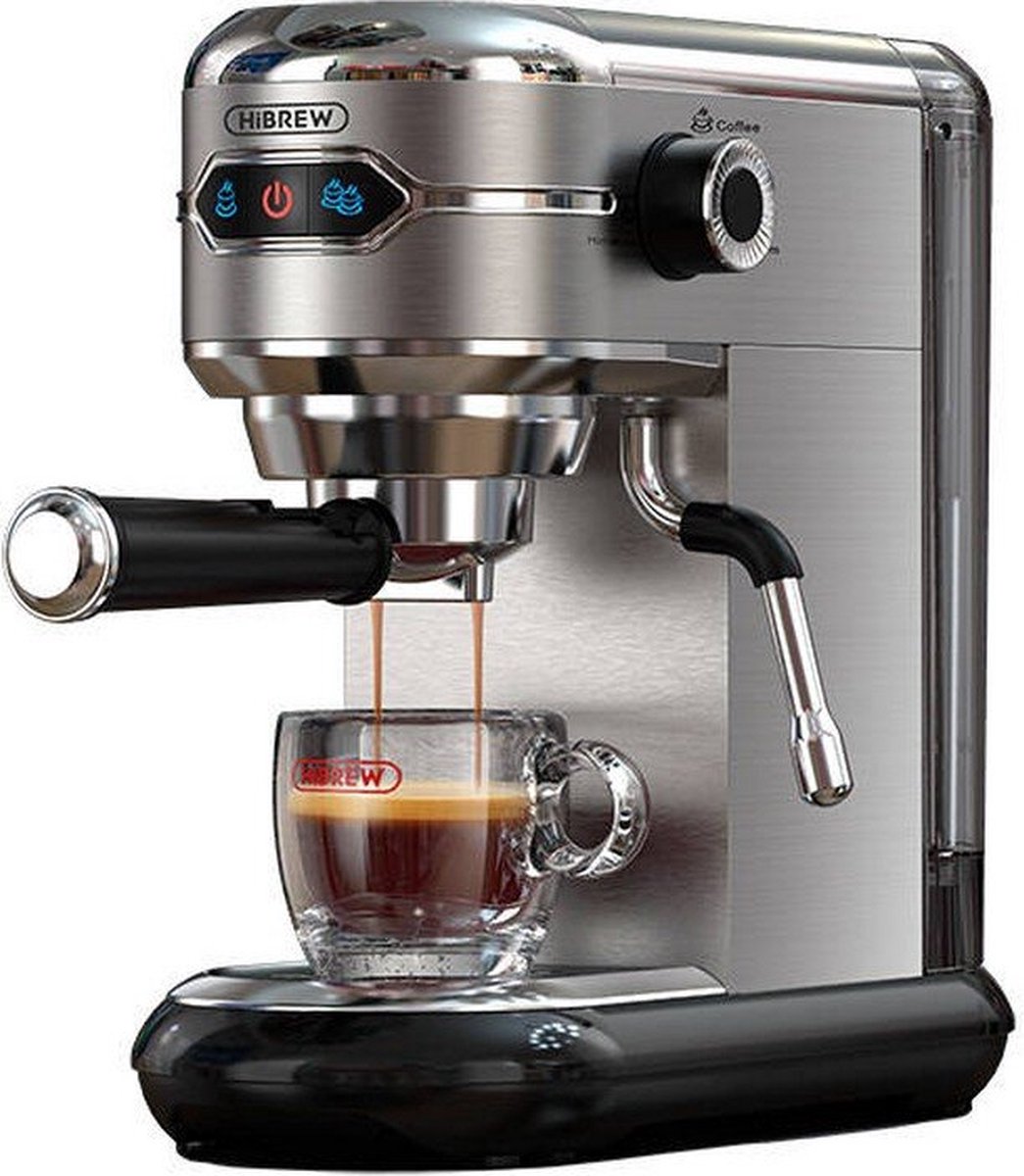 HiBREW H11 Koffiecupmachine – Compact – 19Bar – 1,1L Waterreservoir – Zilver