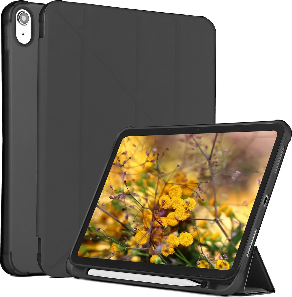 Tablet Hoes geschikt voor iPad A16 Hoes (2025) 11 inch - iPad Hoes 10e generatie (2022) 10.9 inch - Zwart