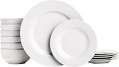 Bol.com Serviesset 12 persoons - 18-delig - wit Serviesset 12 persoons aanbieding